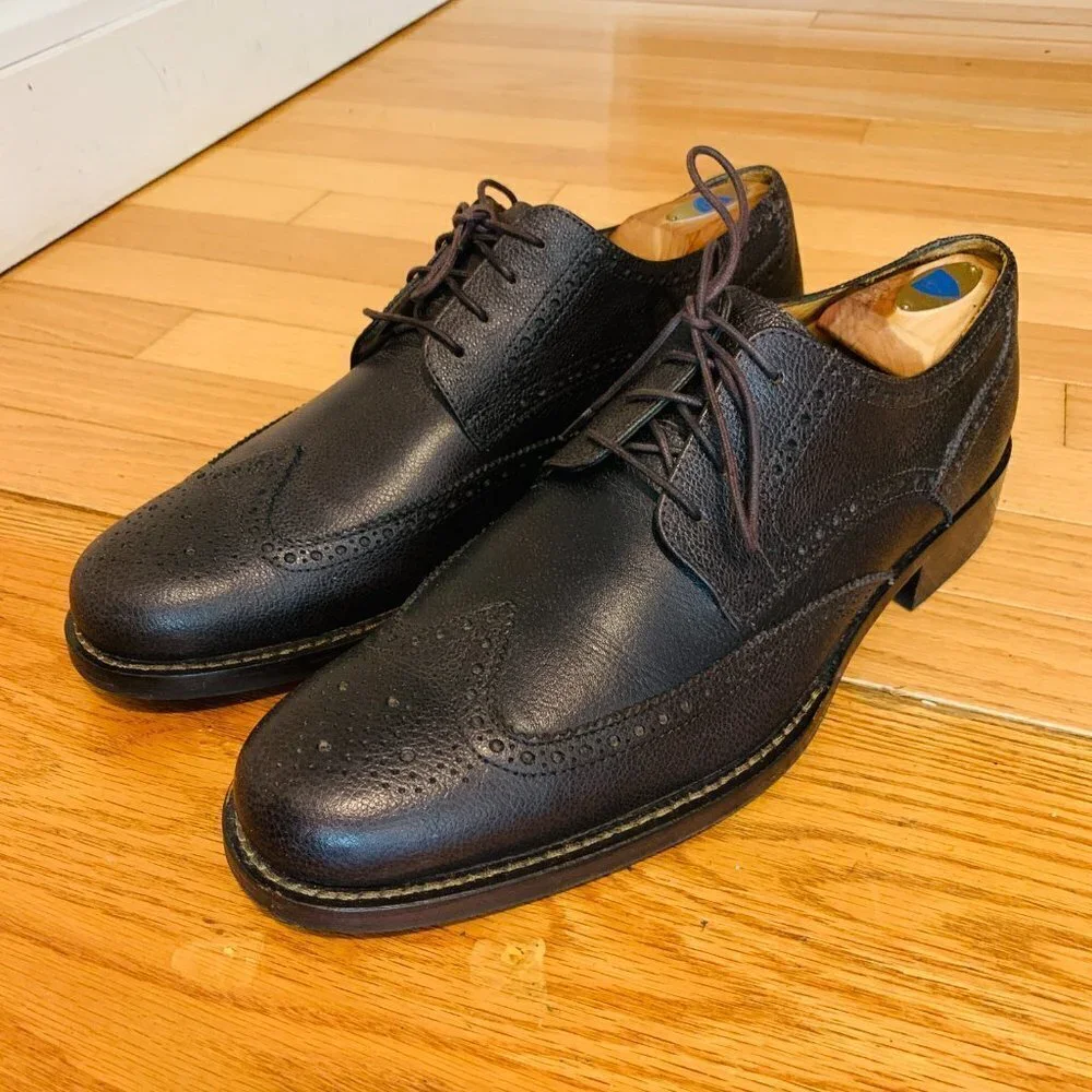 Cole Haan Mens Size 10.5 D Wingtip Oxford Leather Dress Shoes